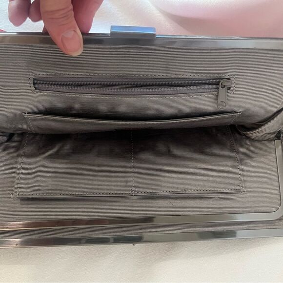 HOBO patent leather clutch wallet, garnet ombré jewel tone colors to pink. - Picture 4 of 12